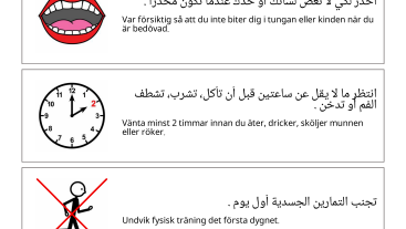 Postoperativ information - Tandvård